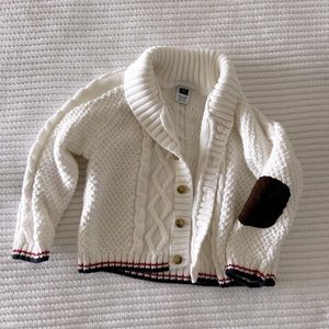 JANIE and JACK Cable Knit and Elbow Patch Cardigan